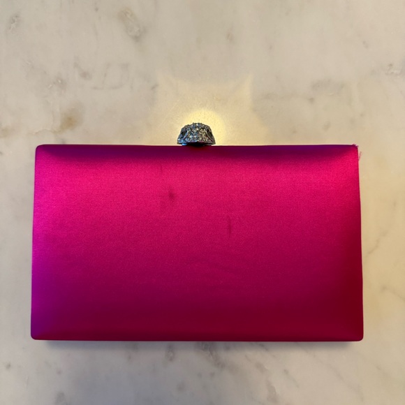 Kurt Geiger London Kensington Frame Clutch in Bright Pink / Fucsia - Picture 9 of 10